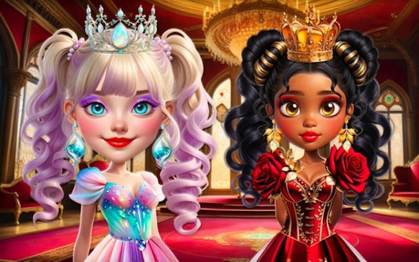 Gemstone Glam Fashion Princess Dress Up Game