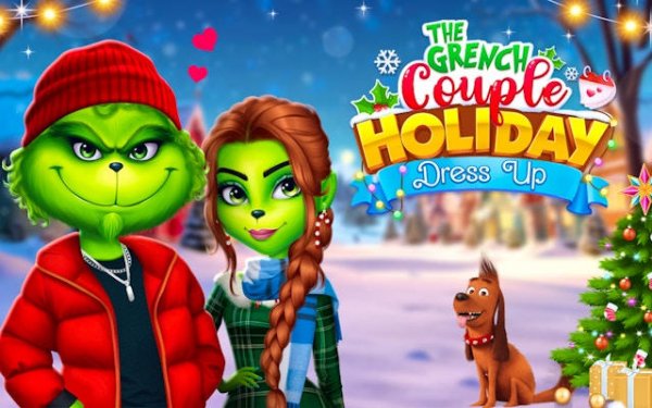 The Grinch Couple Holiday Dress Up Online Game